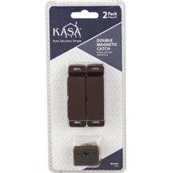 Kfcmd-a-br2 Double Magnetic Door Catch, Brown - Pack Of 2