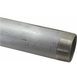 2 Galv Steel Pipe 2 In. X 21 Ft. Threaded Both End Pipe, Galvanized