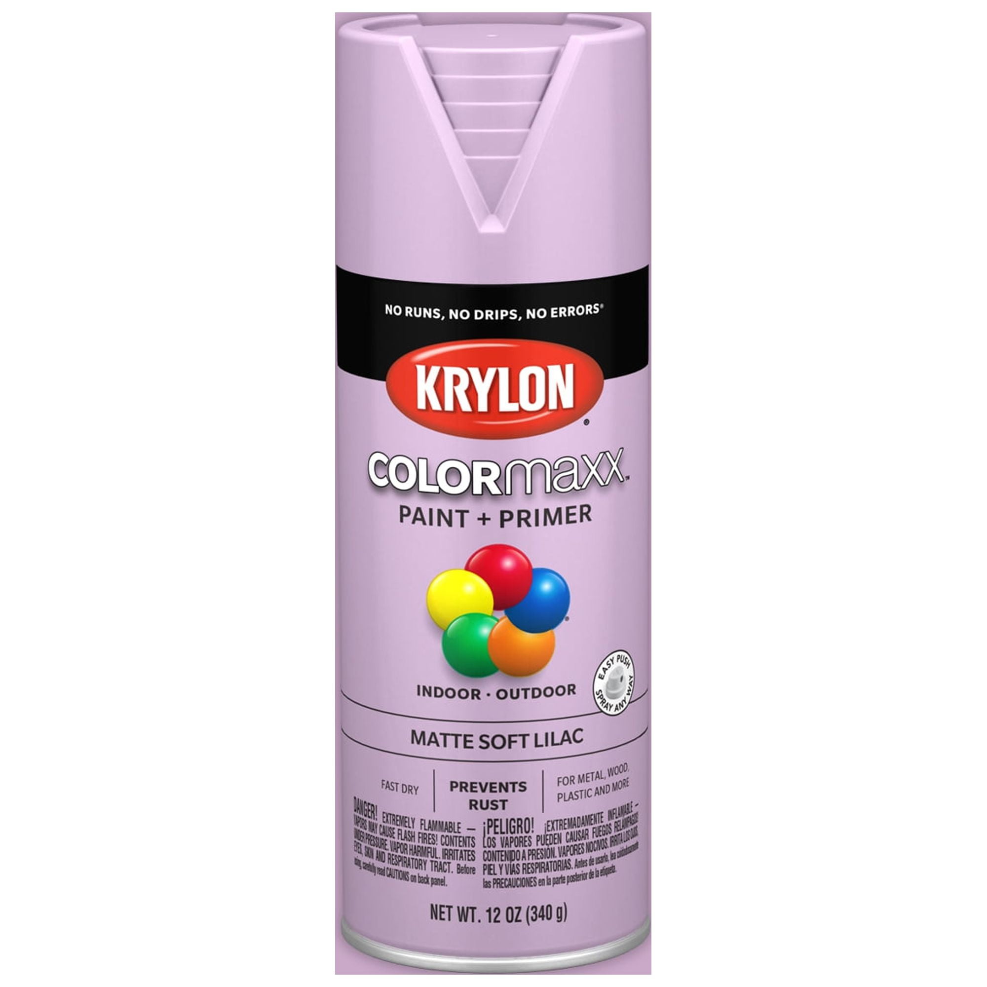 K05602007 12 Oz Colormaxx Paint Primer Spray, Soft Lilac