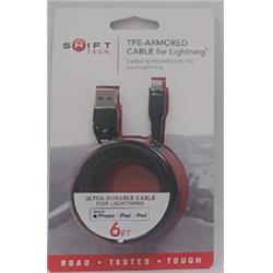 Pyramex Safety 18350 6 Ft. Tape Armored Lightning Cable For Iphone