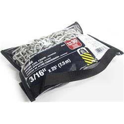 557091 0.18 In. 25 Ft. Galvanized Grade 30 Proof Coil Chain