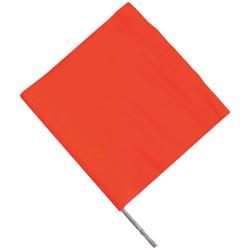 831-03-229-3417 18 X 18 In. Handheld Orange Vinyl Flag With 24 In. Dowel Handle