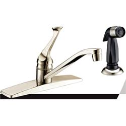 1 Handle Faucet Kit With Spray, Brushed Nickel