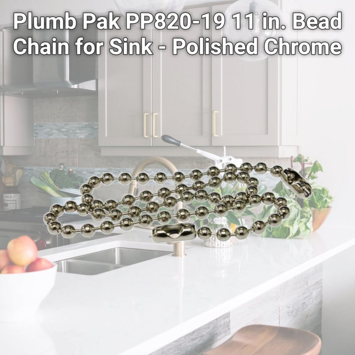 Picture of Plumb Pak PP820-19 11 in. Bead Chain for Sink - Polished Chrome