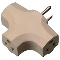 99029723 3 Outlet Power Adapter, Beige