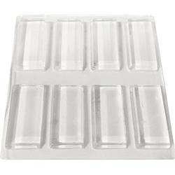 9963 0.5 In. X 1 In. Rubber Rectangle Pad, Clear