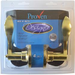 892bk-pb Wave Style Leverset 4-in-1 Adjustable Latch - Polished Brass
