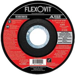 A0390 High Performance Fast Grind A30s Type 27 Grinding Wheels, 4 X 0.25 X 0.37 In.