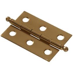 1.5 X 1.25 In. Solid & Bright Brass Ball Tipped Hinge