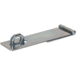 4.5 In. Fixed Staple Safety Hasps, Zinc Plated