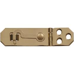 0.75 In. Solid Brass & Bright Brass Hasp With Hook