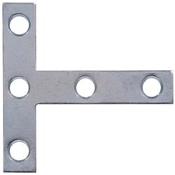 2.5 X 2.5 In. Zinc Plated T-plate