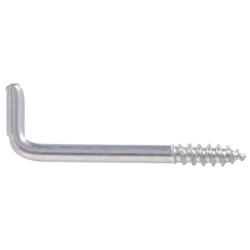 0.225 X 3.06 In. Zinc Plated Square Bend Hook, Pack Of 5