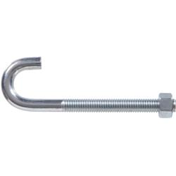 0.25 X 4 In. Zinc Plated J-bolt, Pack Of 10