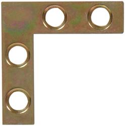 UPC 008236930863 product image for 852201 2.5 x 0.5 in. Zinc & Yellow Dichromate Flat Corner Brace | upcitemdb.com