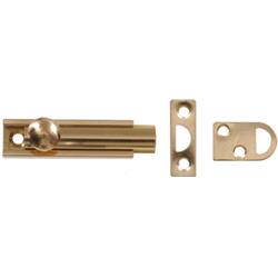 2 In. Solid Brass & Bright Brass Surface Bolt