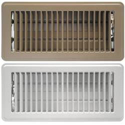 Abfrbr410 4 X 10 In. Floor Register With Louvered Design, Brown