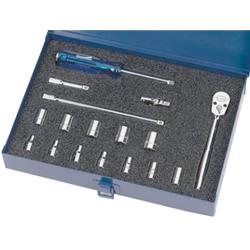 Msm-17hftb 0.25 In. Drive Socket & Drive Tool Set With Toolbox - 12 Point