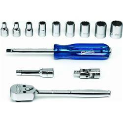 Wsm-13ftb 0.25 In. Drive Socket & Drive Tool Set With Toolbox, 12 Point - 13 Piece