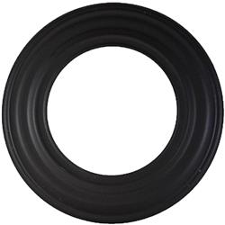 8-605 8 In., 24 Gauge Black Stove Pipe Collar