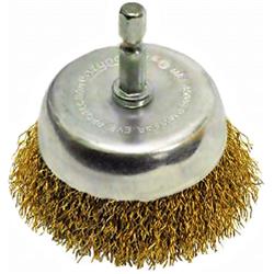 87111 3 In. Coarse Wire Cup Brush, Gold
