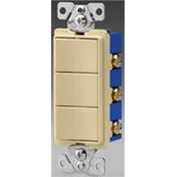 Cooper Wiring 7729v-box 3-single Pole Switches, Ivory