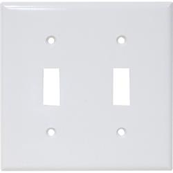 Cooper Wiring 2039w-box 2039w-box Cover Plate 2 Gang Toggle, White - Pack Of 25