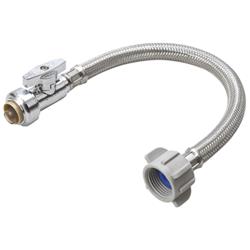B & K Industries 496-912 0.5 X 0.87 In. Stainless Steel Straight Toilet Connector