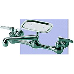 B & K Industries 123-009nl 8 In. Wall Mount Kitchen Faucet With Soap Dish