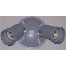 Kf3rp Lamp Kit With 3-hole Round Cover, Gray