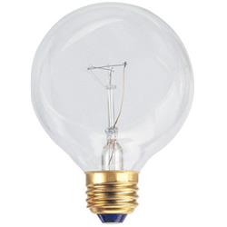 General Electric 12983 25w G25 Globe Light Bulb Crystal, Clear - Medium