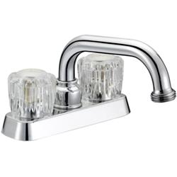 482211cp 361100 4 In Dual Handle Acrylic Laundry Faucet, Chrome