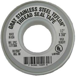 Tt260-ss 0.5 X 260 In. Non-stick Thread Seal Tape, Gray