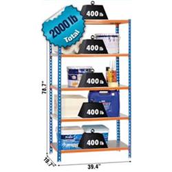 12737 Simonclick Kit Plus 5-500 Shelf, Blue & Orange