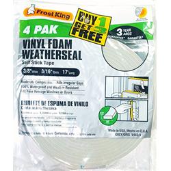 Thermwell V443-4 17 Ft. Vinyl Foam Weatherseal - Pack Of 4