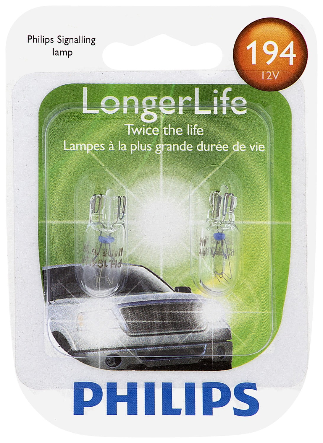 194llb2 14v Long Life Miniature Bulb - 2.1 X 9.5 In. - Pack Of 2