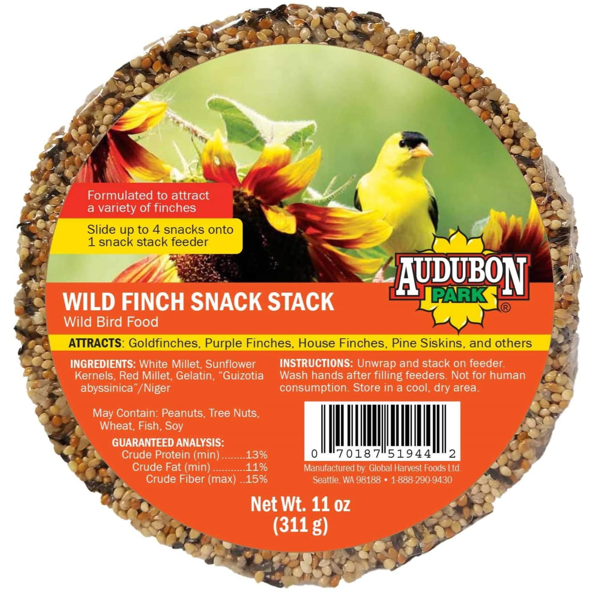 Global Harvest 13140 Finch Audubon Snack Stack