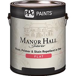 82-100-01 1 Gal Manor Hall Interior Flat Latex Paint, Bright White - Pack Of 4