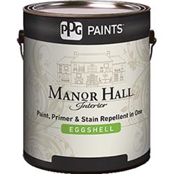 82-300-01 1 Gal Manor Hall Interior Eggshell Latex Paint, Bright White - Pack Of 4