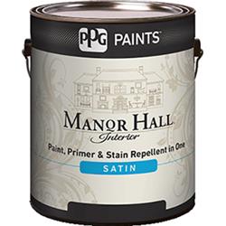 82-400-01 1 Gal Manor Hall Interior Satin Latex Paint, Bright White - Pack Of 4