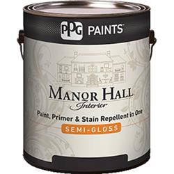 82-500-04 1 Qt. Manor Hall Interior Semi-gloss Latex Paint, Bright White