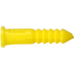 370329 No.8-10-12 X 1.25 In. Ribbed Plastic Anchor With Out Screw, Blue - Pack Of 100