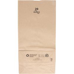 71020 20 Lbs Bulwark Plain Paper Bag - Pack Of 400