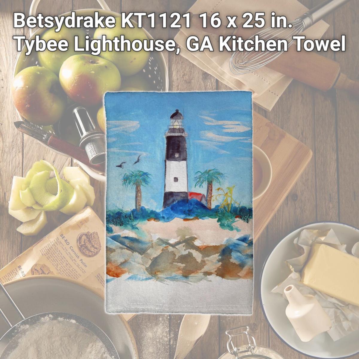 Picture of Betsydrake KT1121 16 x 25 in. Tybee Lighthouse, GA Kitchen Towel