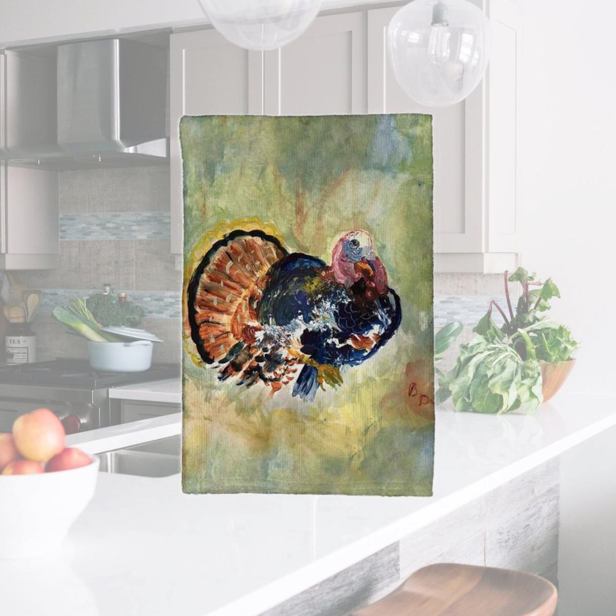 Picture of Betsydrake KT1165 16 x 25 in. Colorful Turkey Kitchen Towel