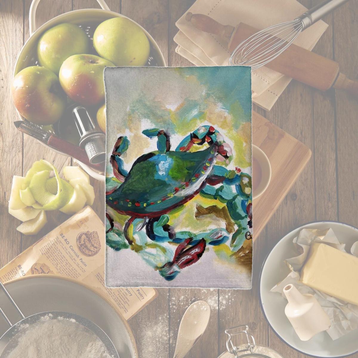Picture of Betsydrake KT1166 16 x 25 in. Colorful Crab Kitchen Towel