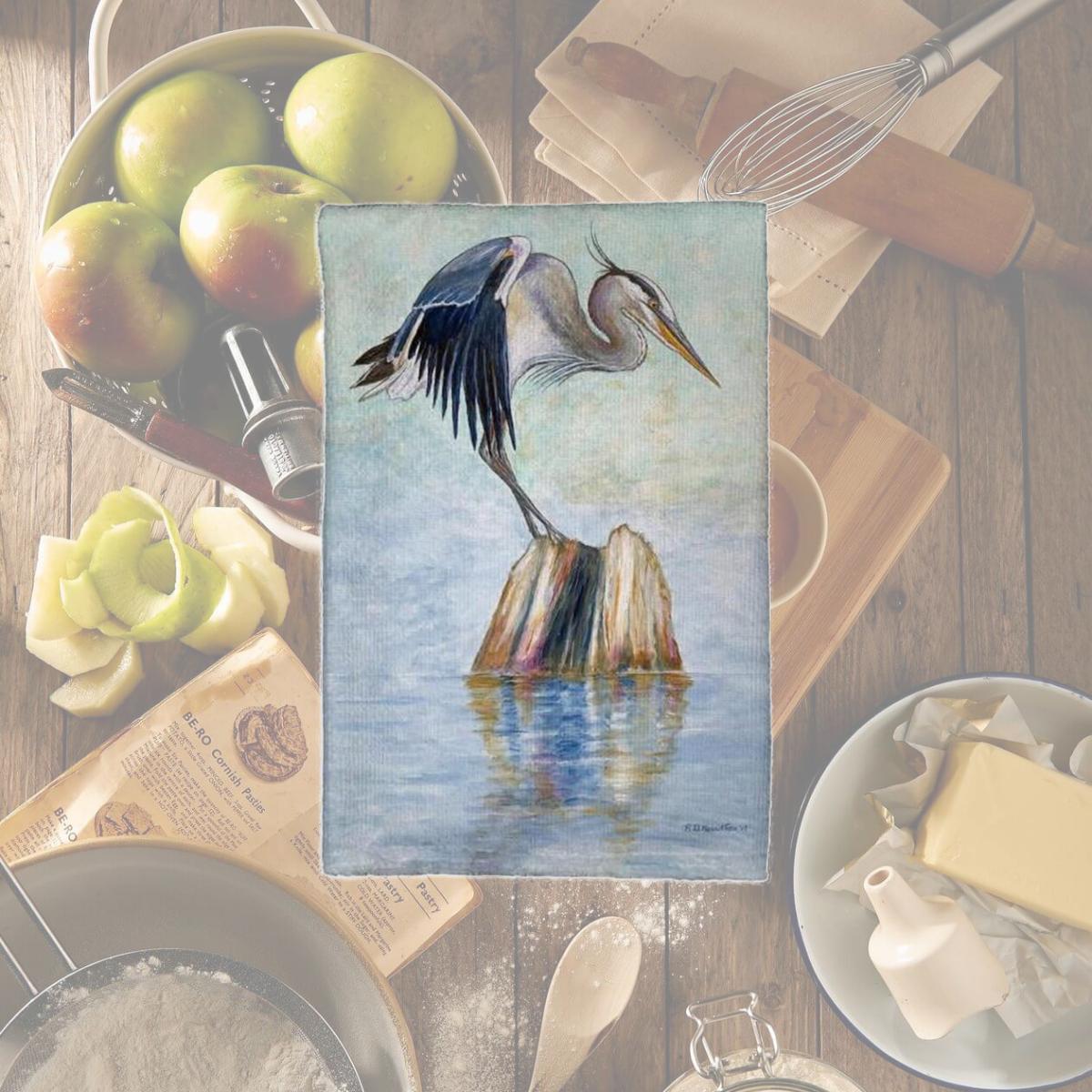 Picture of Betsydrake KT1175 16 x 25 in. Balancing Heron Kitchen Towel