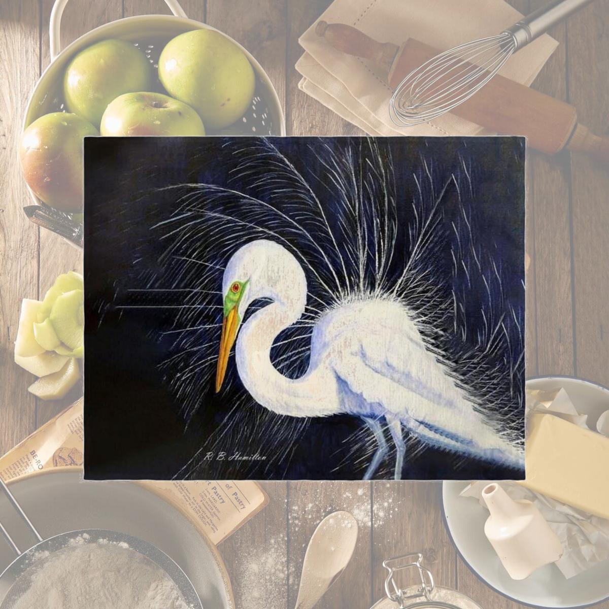 Picture of Betsydrake PM1155 14 x 18 in. Breeding Egret Place Mat - Set of 4