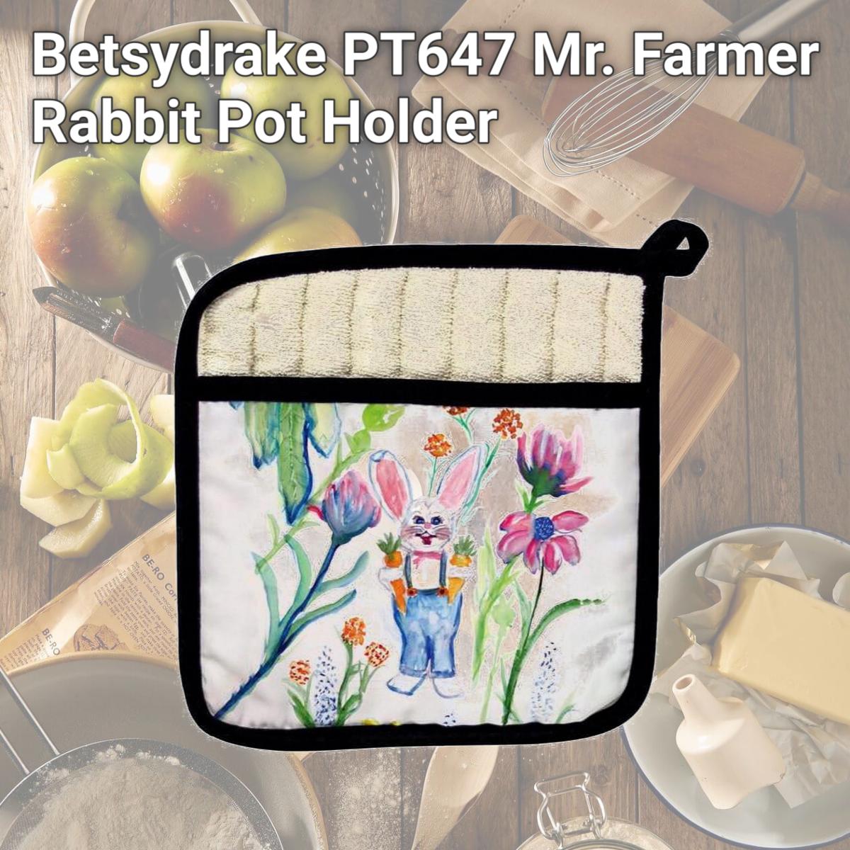 Picture of Betsydrake PT647 Mr. Farmer Rabbit Pot Holder