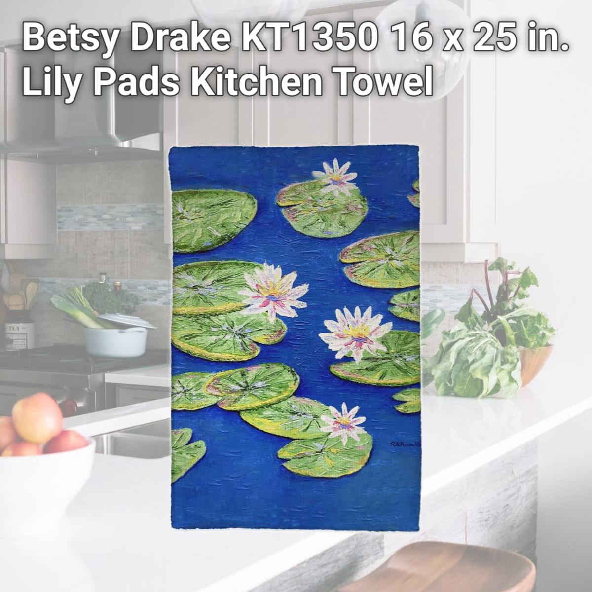 Picture of Betsy Drake KT1350 16 x 25 in. Lily Pads Kitchen Towel